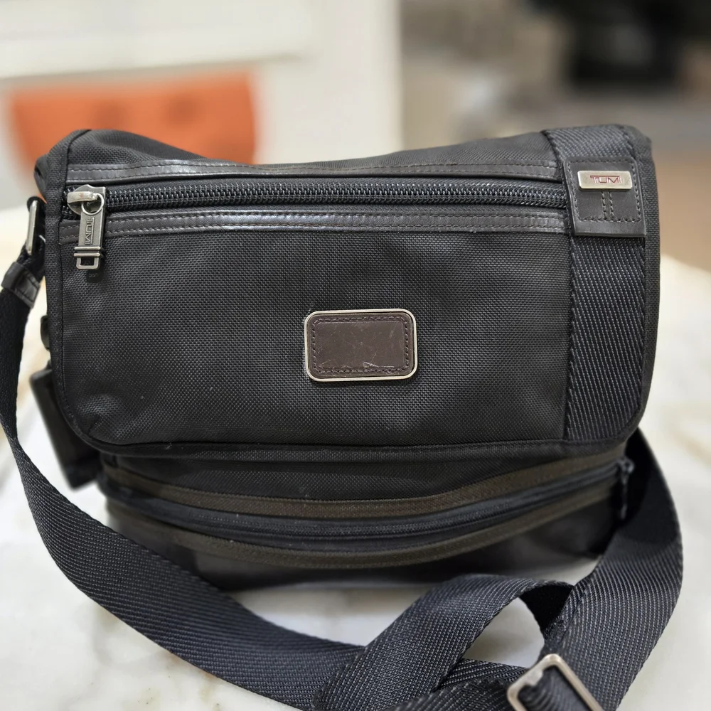 Tumi Black Crossbody Messenger Bag